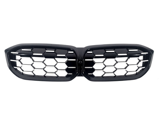 Diamond Silver Kidney Grilles (2022+, black trim) for BMW 3 Series G20/G21 2018- - image 2