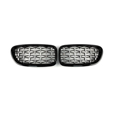 Diamond Silver Grille Inserts (black trim) for BMW 5 Series F10/F11 2010–2016 - image 2