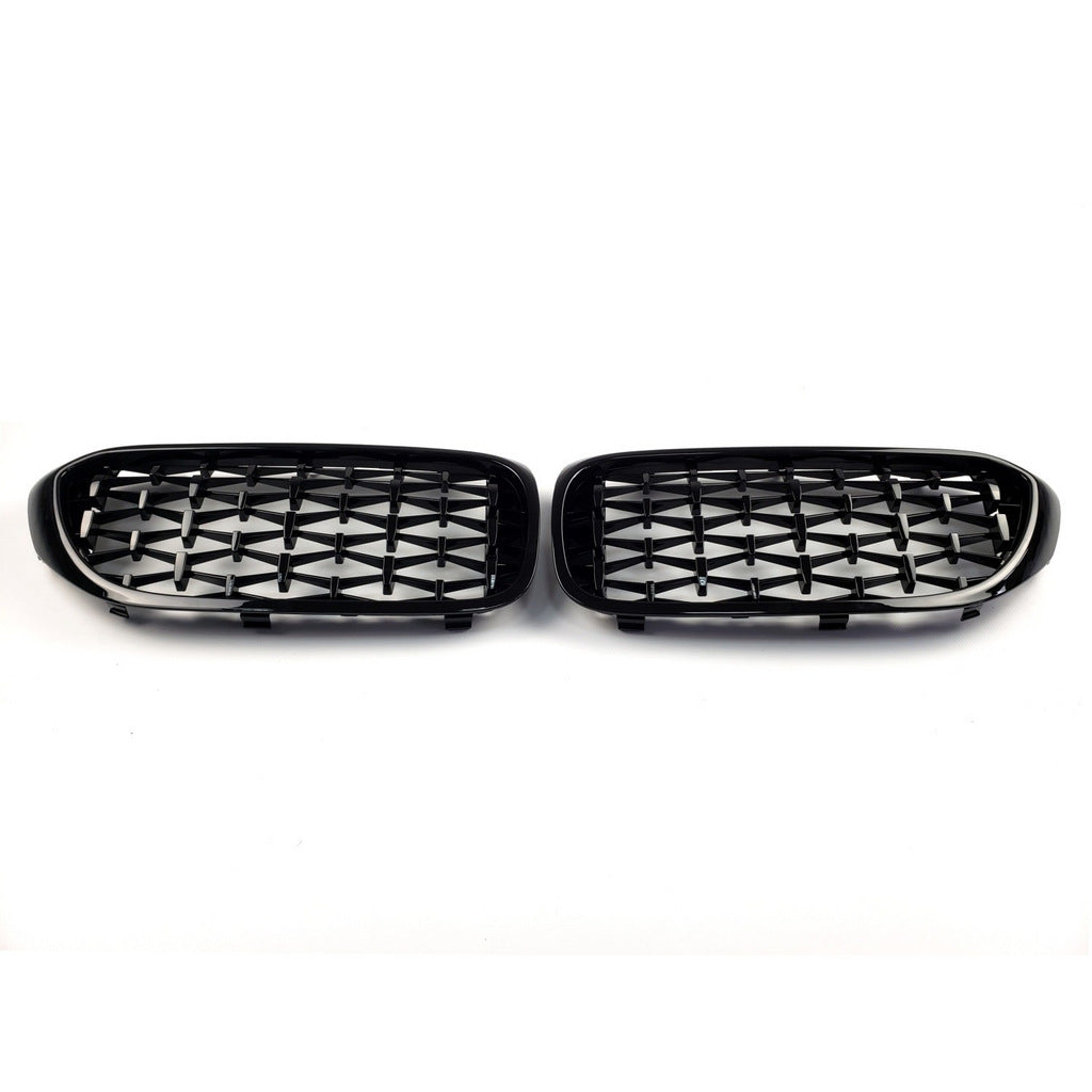 Diamond Black V1 Kidney Grilles (2017-2020, black trim) for BMW 5 Series G30/G31 2017-2023 - image 4