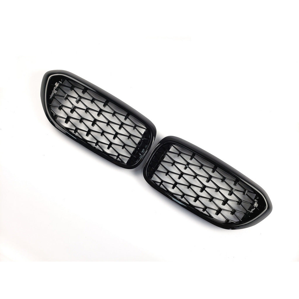 Diamond Black V1 Kidney Grilles (2017-2020, black trim) for BMW 5 Series G30/G31 2017-2023 - image 3