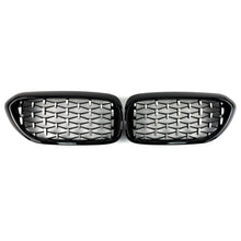 Diamond Silver V1 Grille Inserts (2017-2020, black trim) for BMW 5 Series G30/G31 2017-2023 - image 2