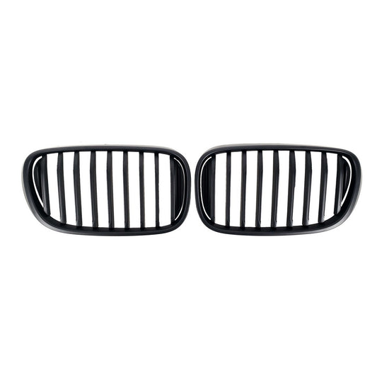 Kidney Grilles 1 Bar (2016-2019, Black Matte) for BMW 7 Series G11/G12 2015-2022 - image 2