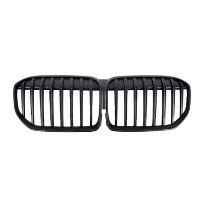 Kidney Grilles 1 Bar (2019-2022, Matte Black) for BMW 7 Series G11/G12 2015-2022 - image 2