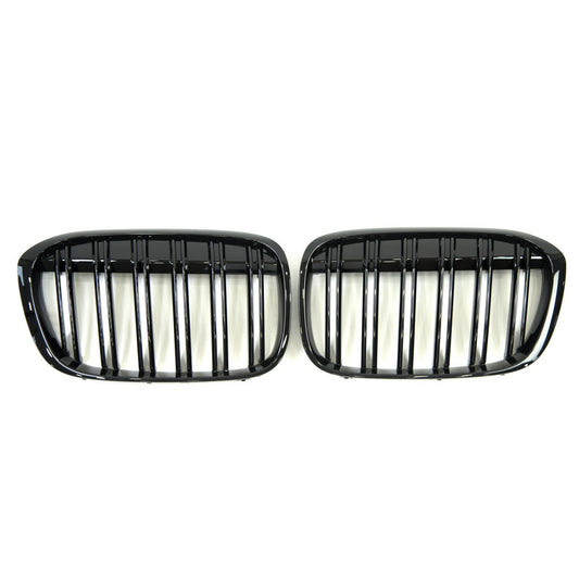 M-Look Kidney Grilles (2015-2019, Gloss Black) for BMW X1 F48 2015-2022 - image 2