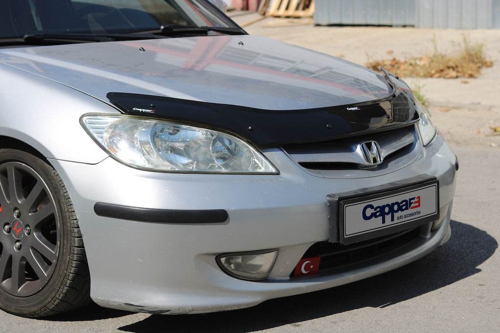 The hood deflector (EuroCap) for Honda Civic Sedan VII 2001-2006 - Reelken Auto
