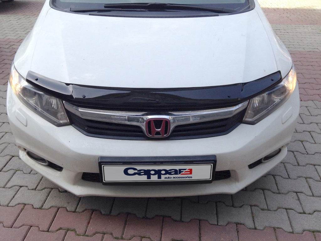 The hood deflector (EuroCap) for Honda Civic Sedan IX 2011-2016 - Reelken Auto