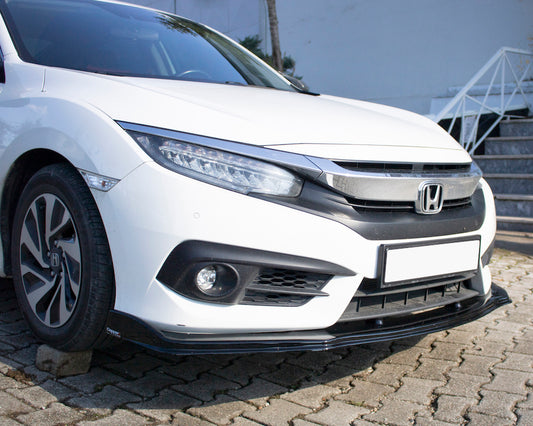 Front Lip V1 (black) for Honda Civic Sedan X 2016-2021 - image 1