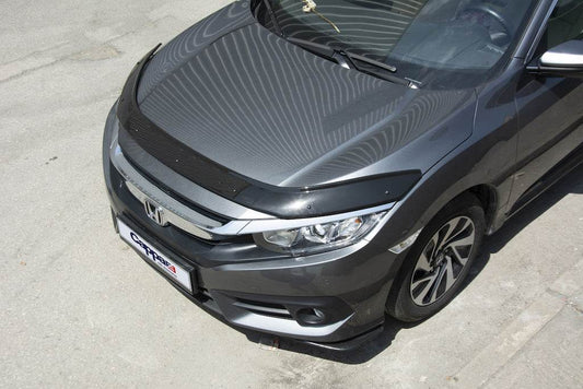 The hood deflector (EuroCap) for Honda Civic Sedan X 2016-2021 - Reelken Auto