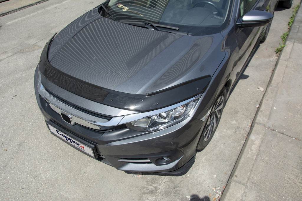 The hood deflector (EuroCap) for Honda Civic Sedan X 2016-2021 - Reelken Auto