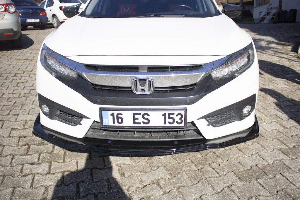 Front Lip V1 (black) for Honda Civic Sedan X 2016-2021 - image 4