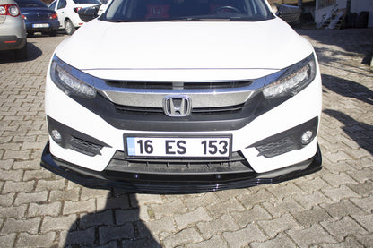 Front Lip V1 (black) for Honda Civic Sedan X 2016-2021 - image 4