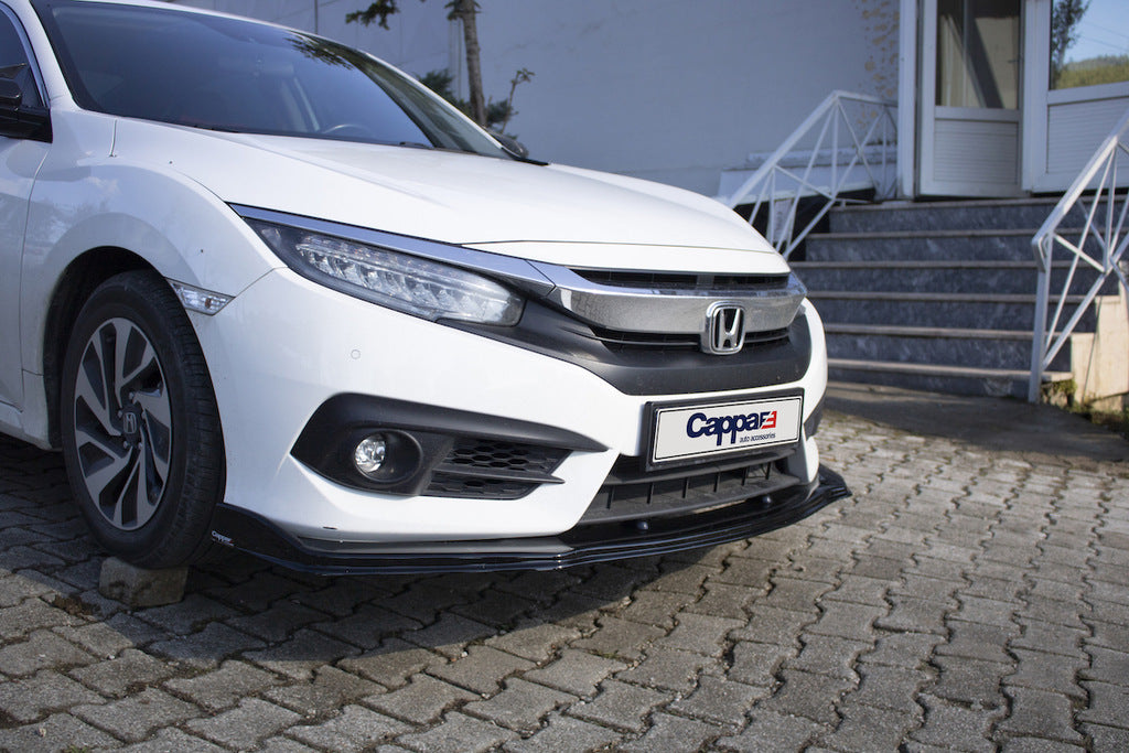 Front Lip V1 (black) for Honda Civic Sedan X 2016-2021 - image 7