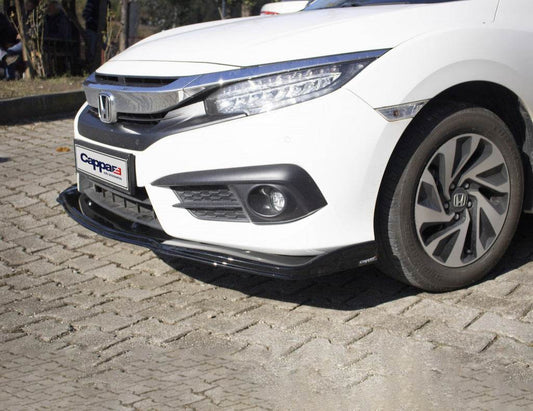 Front bumper pad LIP V1 (black) for Honda Civic Sedan X 2016-2021 - Reelken Auto