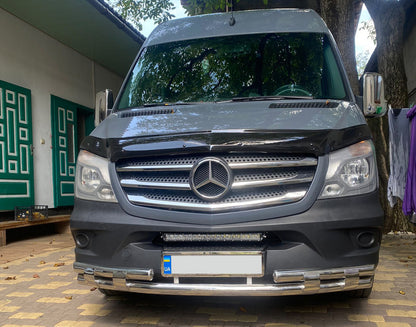 Front lower arc Shark (stainless) for Mercedes Sprinter W906 2006-2018 - image 1