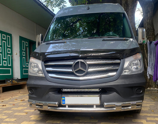 Front lower arc Shark (stainless) for Mercedes Sprinter W906 2006-2018 - image 1