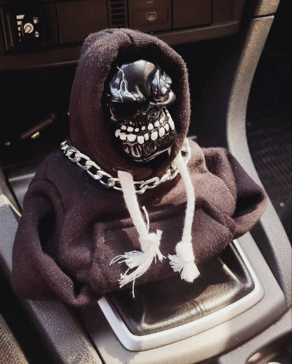 Gear Shift Cover Hoodie Style (Black, White Drawstring) - image 5