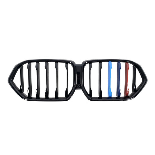 Kidney Grilles 1 Bar (2019-2022, M-Color) for BMW X6 G06 2019- - image 2