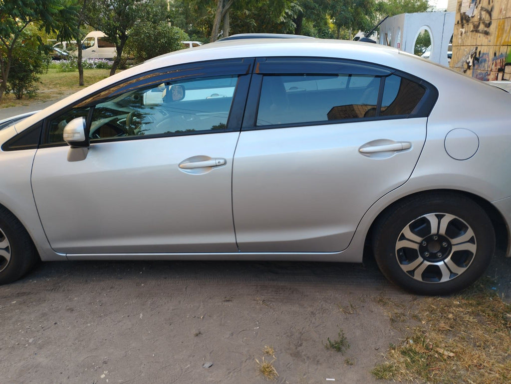 Window Deflectors (4 pcs, Sunplex Sport) for Honda Civic Sedan IX 2011-2016 - image 3