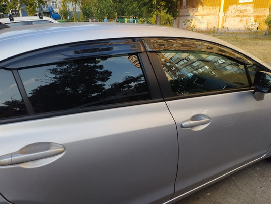 Window Deflectors (4 pcs, Sunplex Sport) for Honda Civic Sedan IX 2011-2016 - image 1