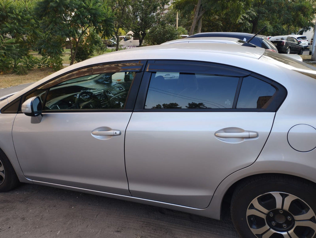 Window Deflectors (4 pcs, Sunplex Sport) for Honda Civic Sedan IX 2011-2016 - image 4