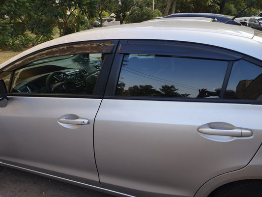 Window Deflectors (4 pcs, Sunplex Sport) for Honda Civic Sedan IX 2011-2016 - image 2