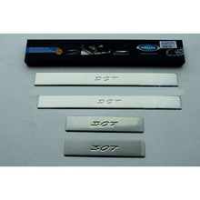 Door Sill Covers (Omsa, 4 pcs, Stainless Steel) for Peugeot 307 2001-2008 - image 1