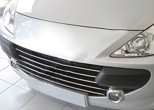 Chrome Grille Covers (2005-2008, 5 pcs, Stainless Steel) for Peugeot 307 2001-2008 - image 1