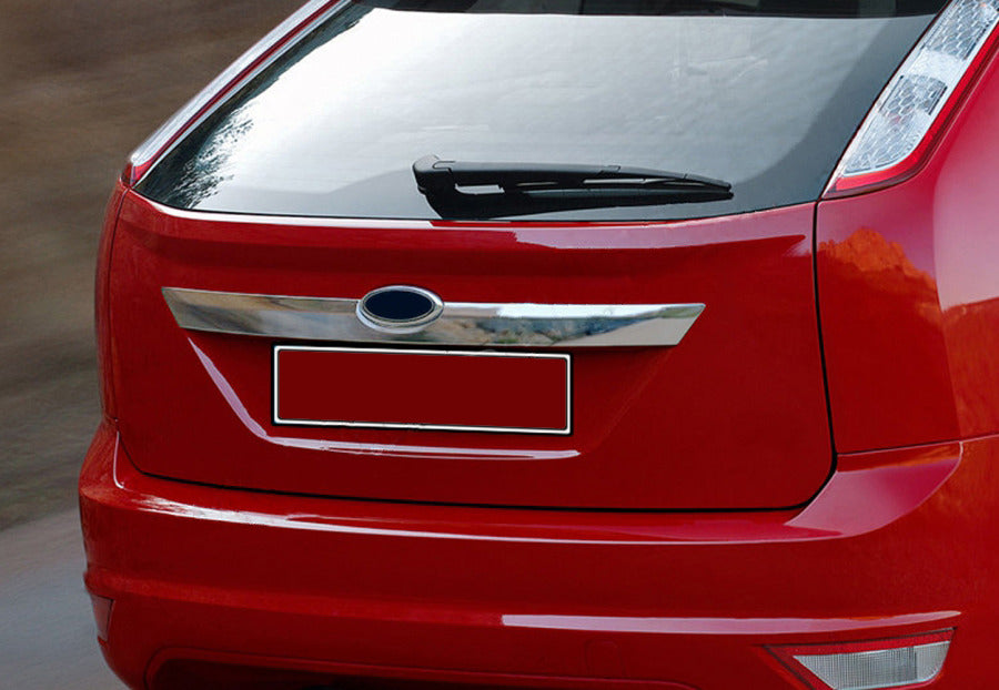 Trunk lid trim (HB, stainless steel) for Ford Focus II 2008-2011 - image 1