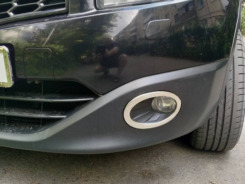 Fog light trims outer only (2 pcs, stainless steel) for Nissan Qashqai 2010-2014 - image 1