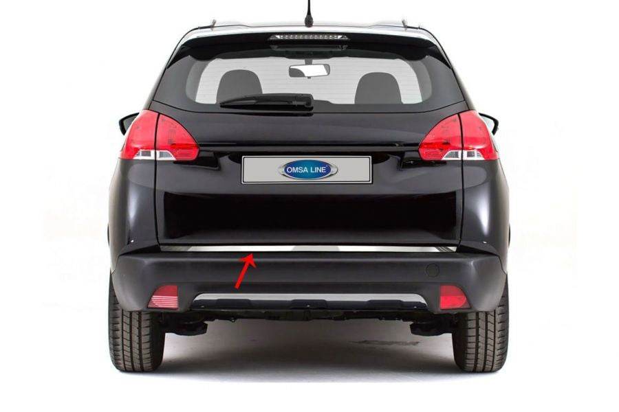Trunk edge (stainless steel) for Peugeot 2008 2013-2019 - Reelken Auto