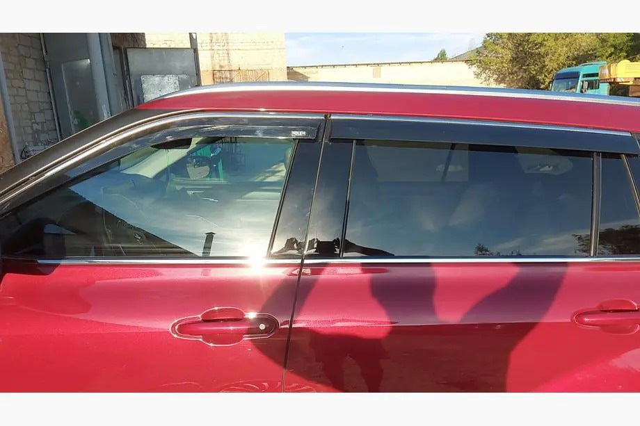 Window Deflectors with Chrome Trim Niken Luxury (4 pcs) for Toyota Highlander 2019- - image 2