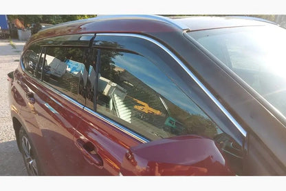 Window Deflectors with Chrome Trim Niken Luxury (4 pcs) for Toyota Highlander 2019- - image 1