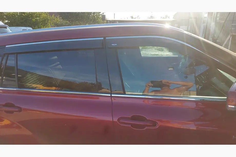 Window Deflectors with Chrome Trim Niken Luxury (4 pcs) for Toyota Highlander 2019- - image 8