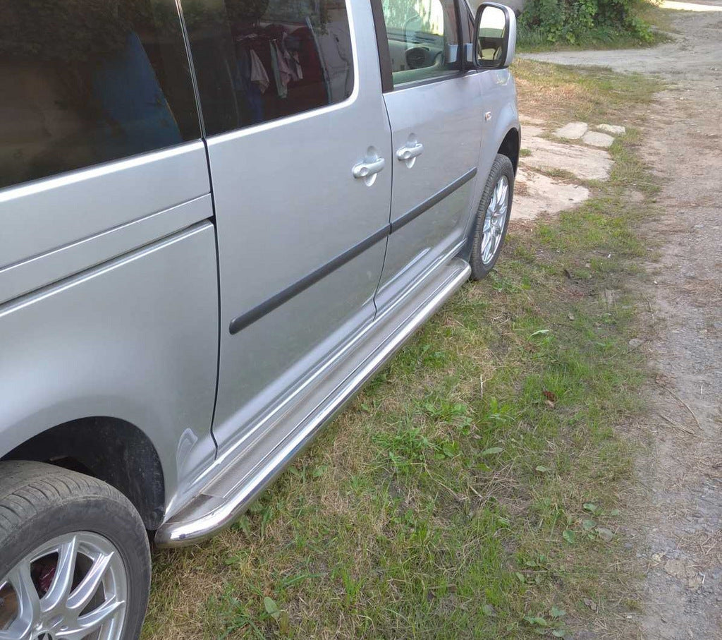 Side Steps Premium (2 pcs, Stainless Steel) for Volkswagen Caddy 2004-2010 - image 2