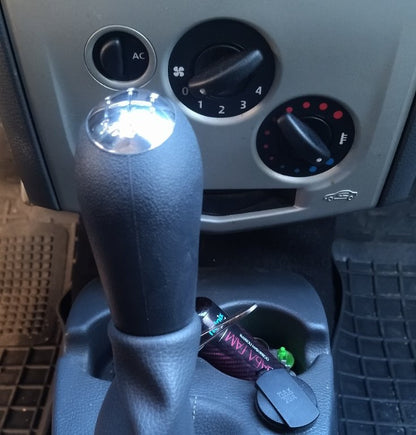 Gear Shift Knob 8200079112 (black with chrome) for Dacia Logan I 2005-2008 - image 2