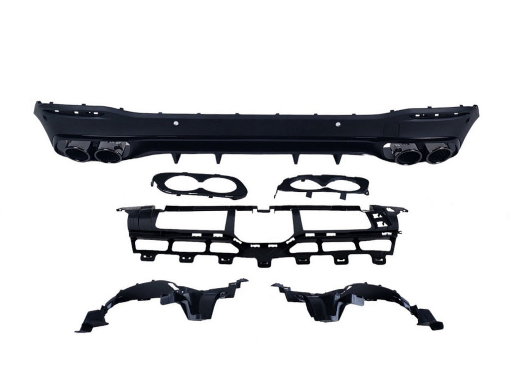 Rear diffuser with tips Black (GLS53 design) for Mercedes GLS X167 2019- - image 4