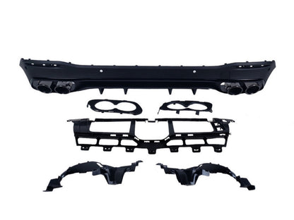 Rear diffuser with Black inserts (GLE53 design) for Mercedes GLE W167 - image 4