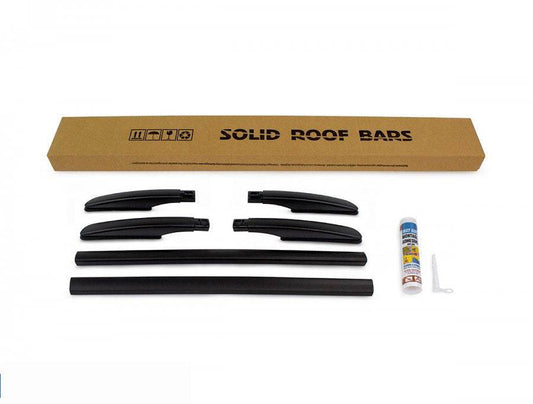 Roof rails OmsaLine Solid (2 pieces, black) for Audi A3 2012-2020 - Reelken Auto