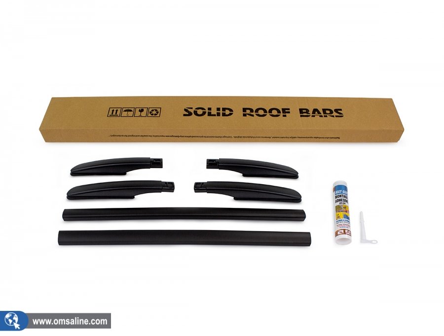 Roof Rails OmsaLine Solid (2 pcs, black) for Mitsubishi L200 2015-2024 - image 1