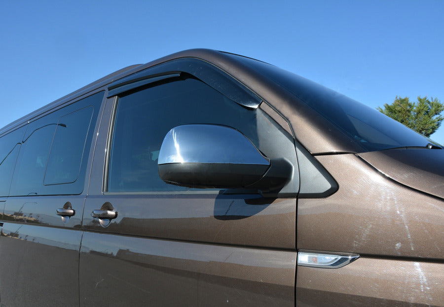 Mirror Covers (2 pcs, Stainless Steel) for Volkswagen T5 2010-2015 - image 1