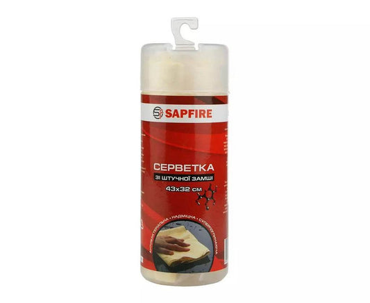 Napkin made of artificial suede 43x32 cm moisture in tube SA-216 SAPFIRE - Reelken Auto