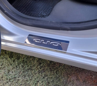 Carmos Door Sill Protectors (4 pcs, Stainless Steel) for Renault Clio IV 2012-2019 - image 2