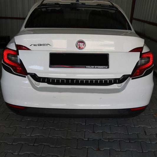 Cover on the trunk lid (3 pcs., ABS) for Fiat Tipo 2016↗ year - Reelken Auto
