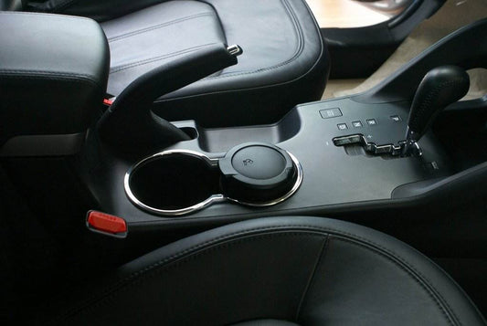 Cup holder rings (stainless) for Hyundai IX-35 2010-2015 - Reelken Auto