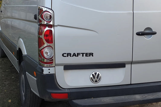 Chrome Tail Light Covers (2 pcs, Stainless Steel) for Volkswagen Crafter 2006-2016 - image 1