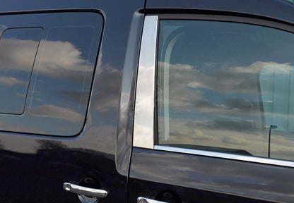 The moldings on the door pillar (2 PCs, stainless steel) for Volkswagen Caddy 2004-2010 - image 1