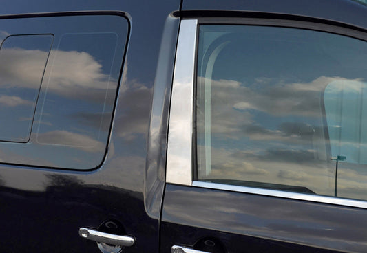 Pads on rack (2 pieces, stainless steel) for Volkswagen Caddy 2010-2015 - image 1