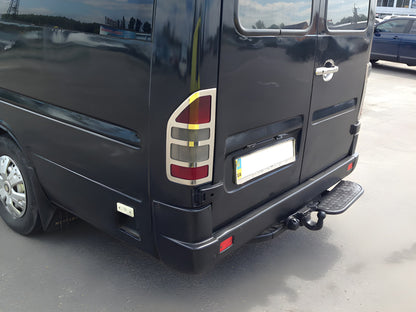 Chrome Tail Light Covers (2 pcs, Stainless Steel) for Mercedes Sprinter W901/902/903/904/905 1995-2006 - image 1