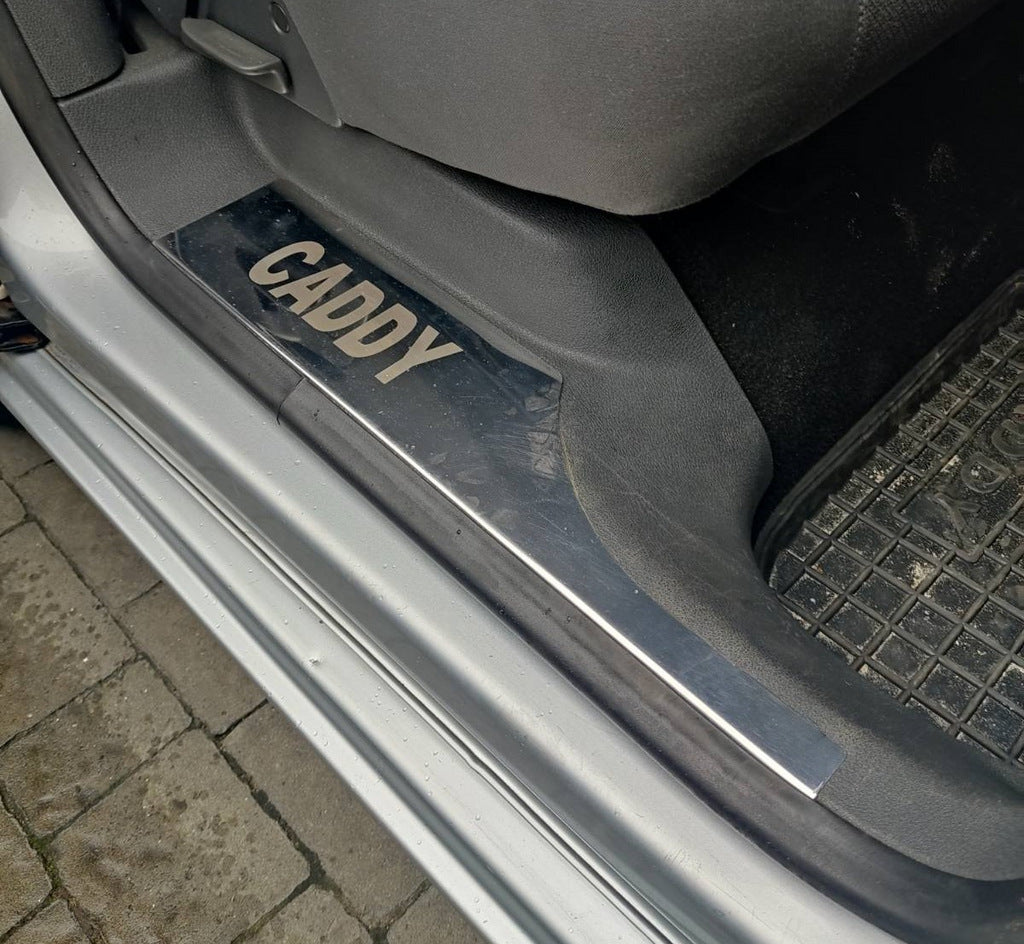 Interior door sill covers (Carmos, stainless steel) for Volkswagen Caddy 2004-2010 - image 2