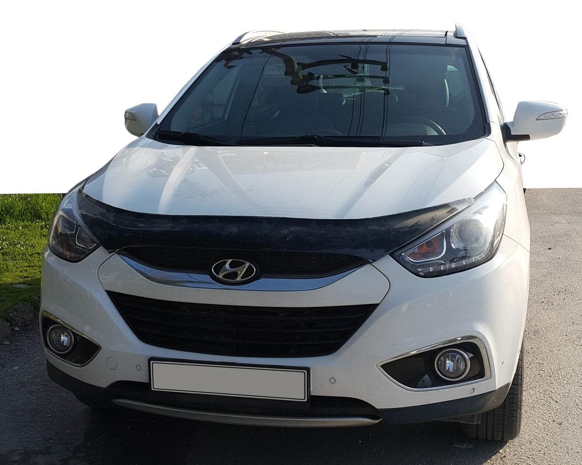 The hood deflector (EuroCap) for Hyundai IX-35 2010-2015 - Reelken Auto